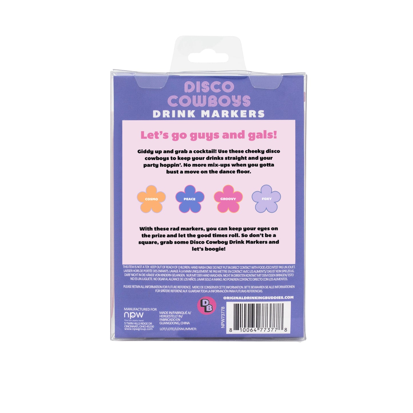 Disco Cowboy Drink Charms/Markers (4-Pack)