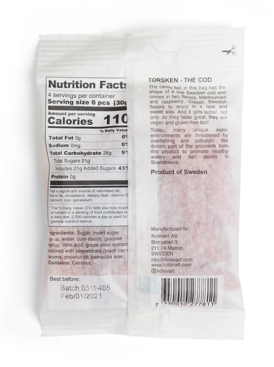 Kolsvart Elderflower Gummy Candy Fish