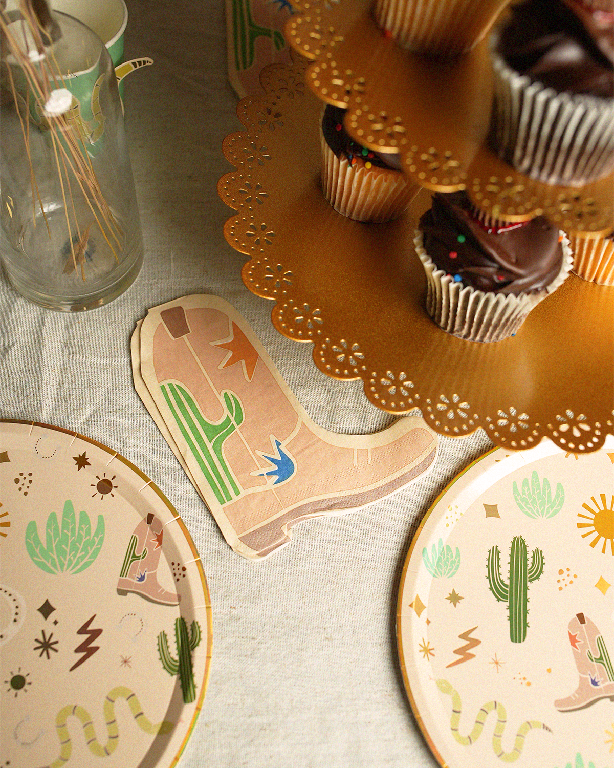 Sssssnake Catcher Western Theme Paper Plates (x 12)