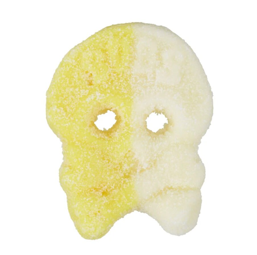 BUBS Cool Passion Pineapple Foam Skull Swedish Candy