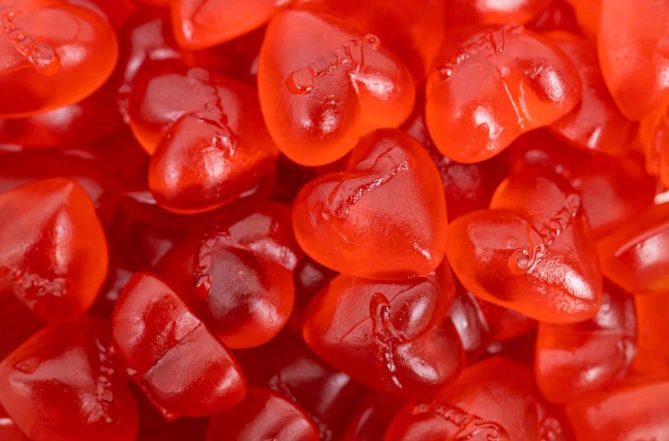 Giant Strawberry Hearts Swedish Candy