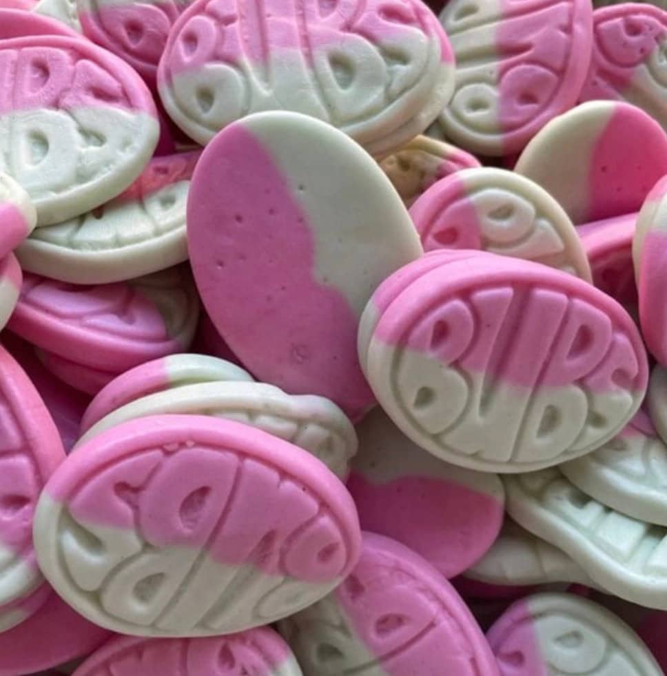 BUBS Retro Watermelon Marshmallow Ovals Swedish Candy