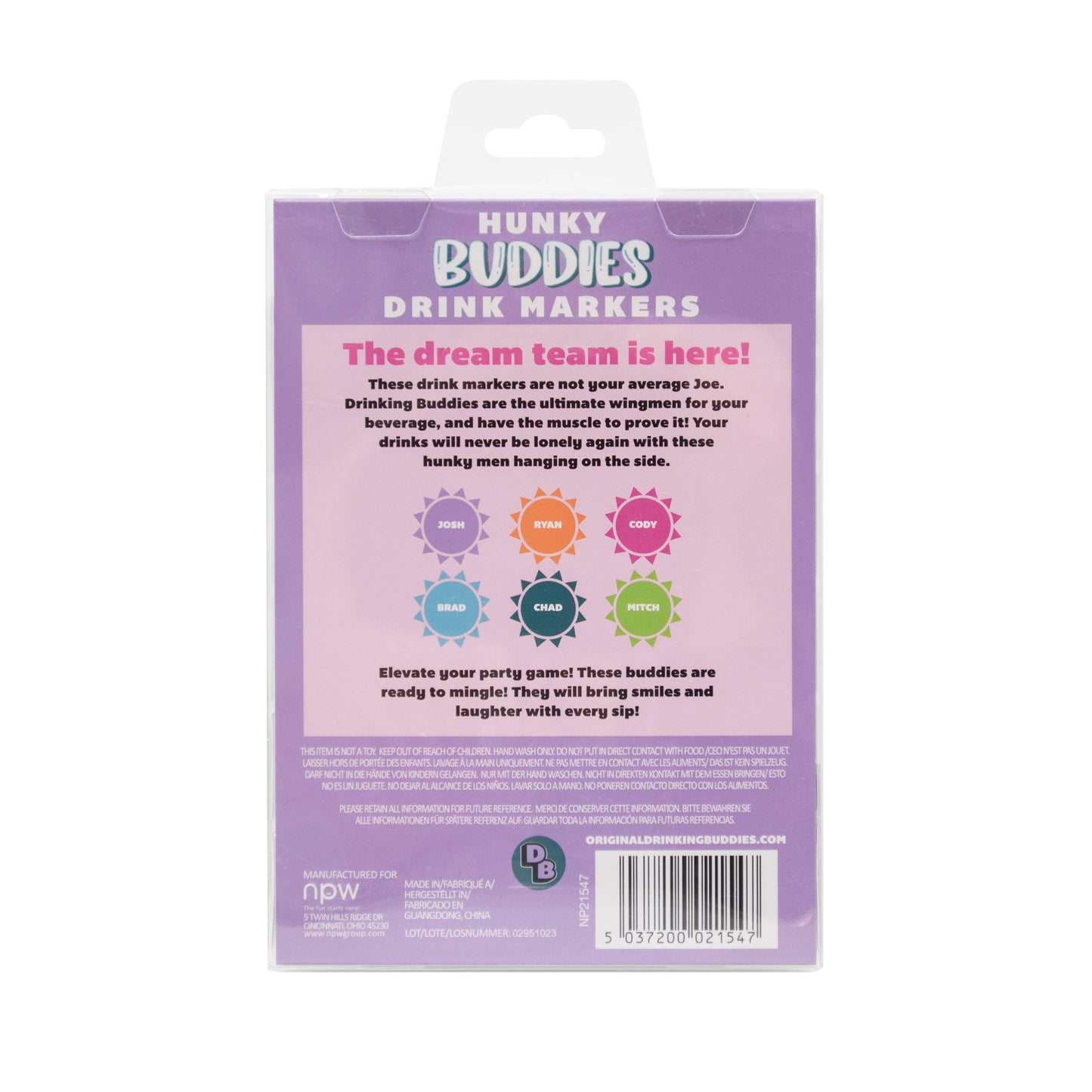 Drinking Buddies Drink Charms/Markers (6-Pack)