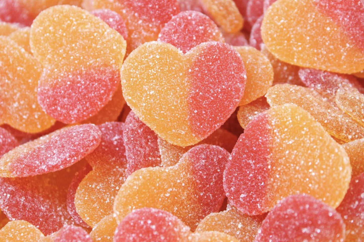 Gummy Peach Hearts Swedish Candy