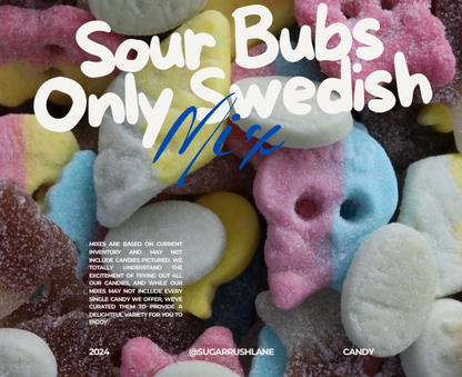 BUBS ONLY Sour Mix Swedish Candy Bubs