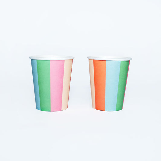 Striped Paper Cups (x 12) - Striped Collection