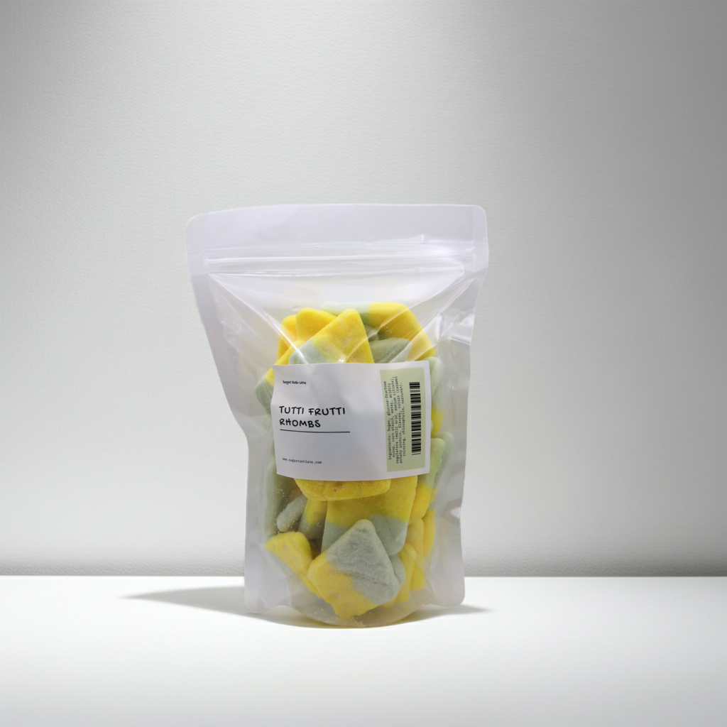 BUBS Sour Tutti Frutti Gummy Candy Rhombs