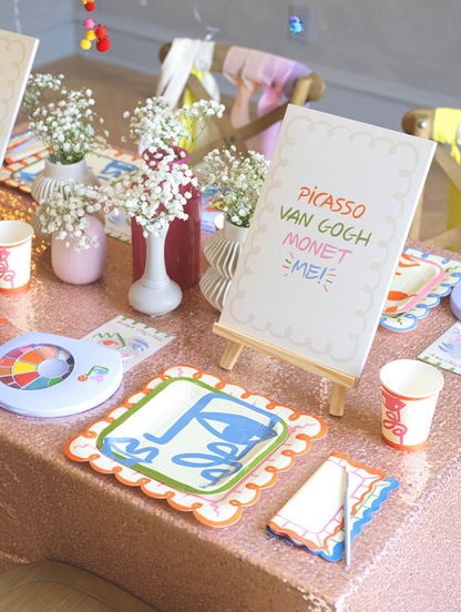 Face Party Cups (x 12) - Art Party Theme