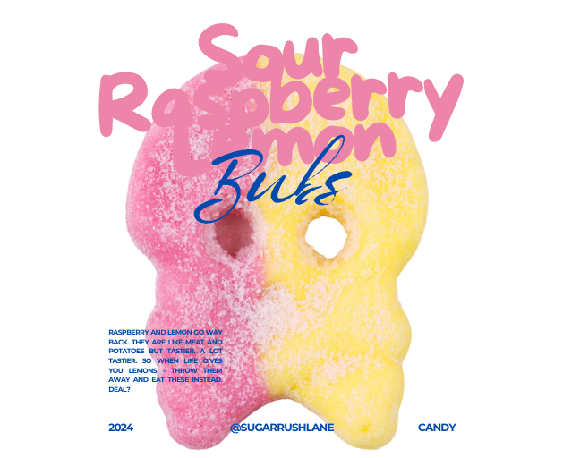 Bubs Sour Raspberry Lemon Foam Skull