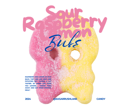 Bubs Sour Raspberry Lemon Foam Skull