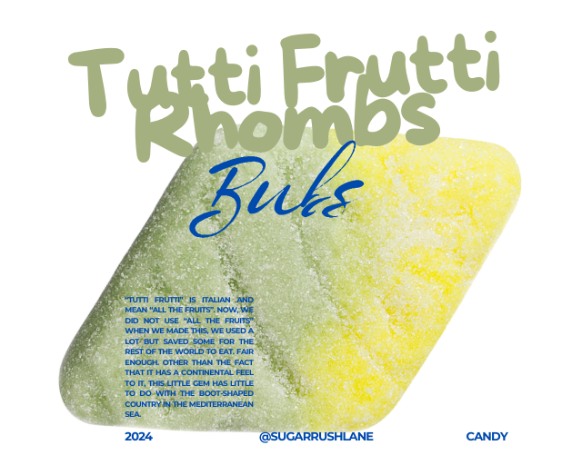 BUBS Sour Tutti Frutti Gummy Candy Rhombs