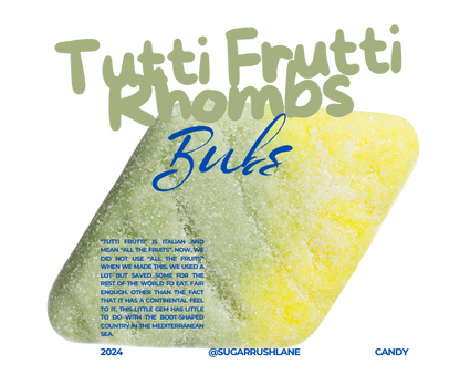 BUBS Sour Tutti Frutti Gummy Candy Rhombs