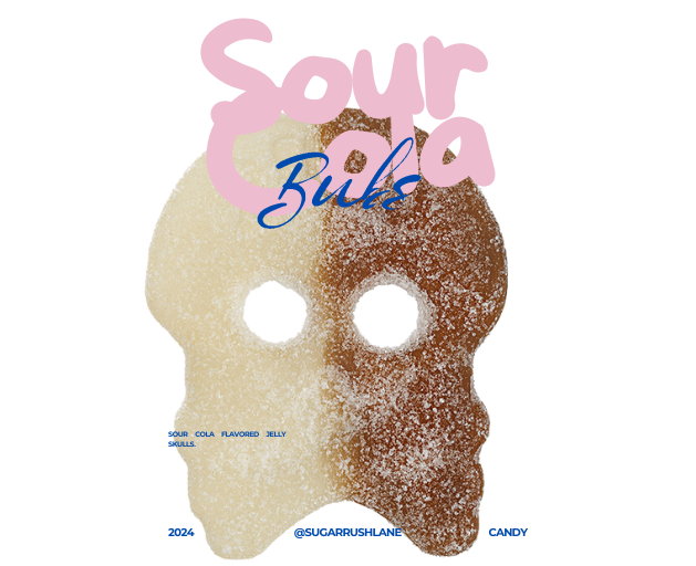 BUBS Cool Cola Sour Jelly Skulls Swedish Candy