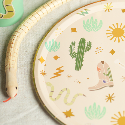 Sssssnake Catcher Western Theme Paper Plates (x 12)