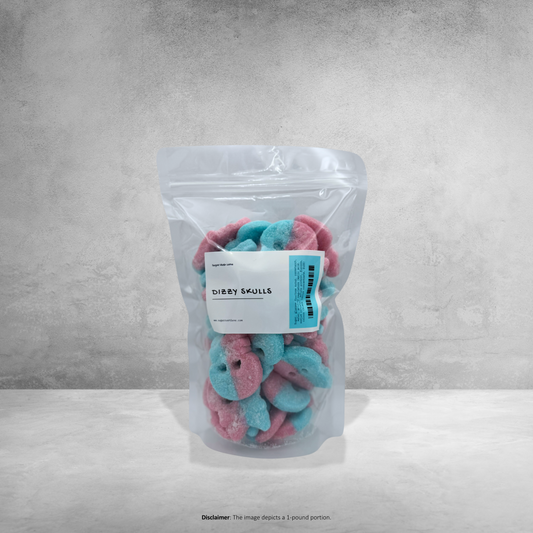 BUBS Sour Dizzy Skulls Gummy Swedish Candy