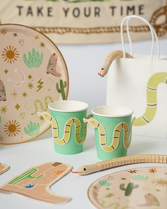 Sssssnake Catcher Cowboy Party Cups (x 12)