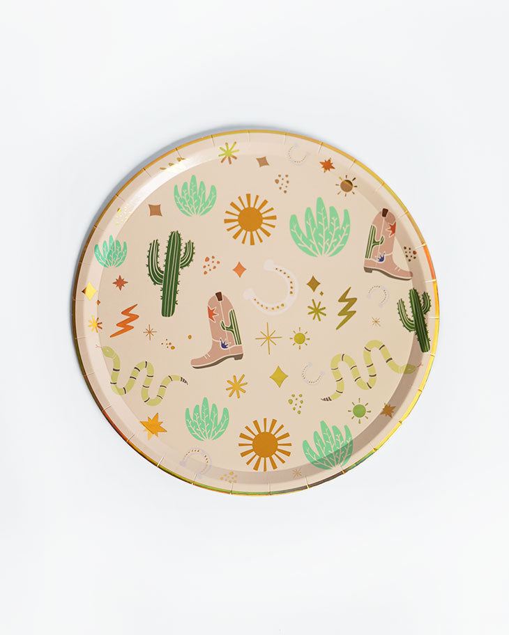 Sssssnake Catcher Western Theme Paper Plates (x 12)