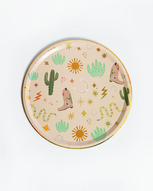 Sssssnake Catcher Western Theme Paper Plates (x 12)