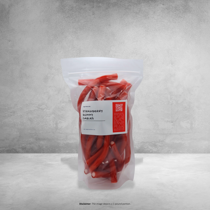 Strawberry Gummy Candy Cables Swedish Candy