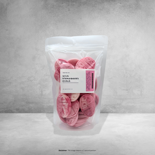 BUBS Wild Strawberry and Pomegranate Marshmallow Ovals Swedish Candy